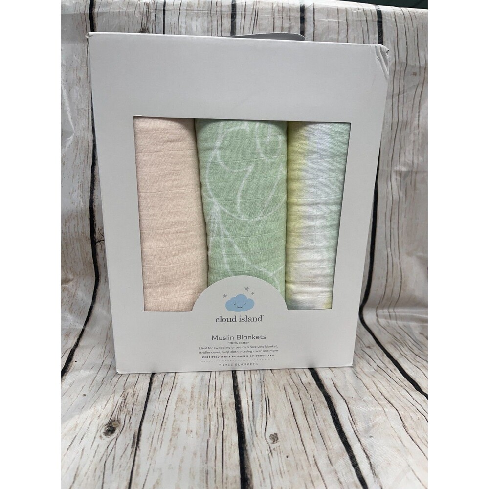 Muslin Swaddle Blanket - Cloud Island Brushstrokes - 3pk